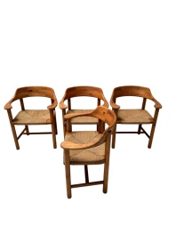 Four Mid-Century Modern Armchairs by Rainer Daumiller, 1970s